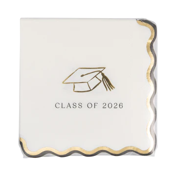 FOIL GRAD ICONS COCKTAIL NAPKIN