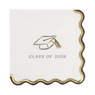 FOIL GRAD ICONS COCKTAIL NAPKIN