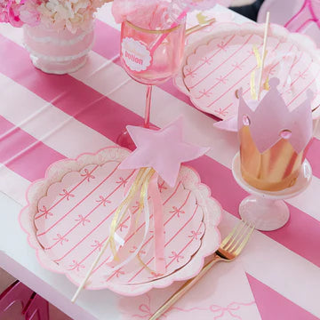PETAL PINK SIGNATURE BOW SMALL PLATES
