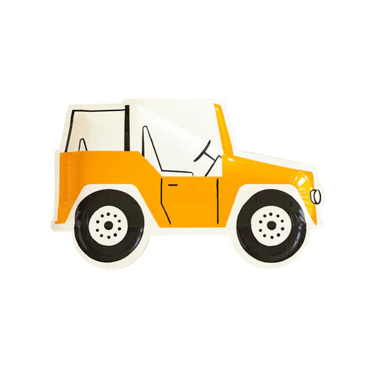Safari Off-Road Vehicle Shaped Paper Plate