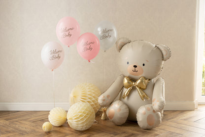Welcome Baby Pink Latex Balloon Pack