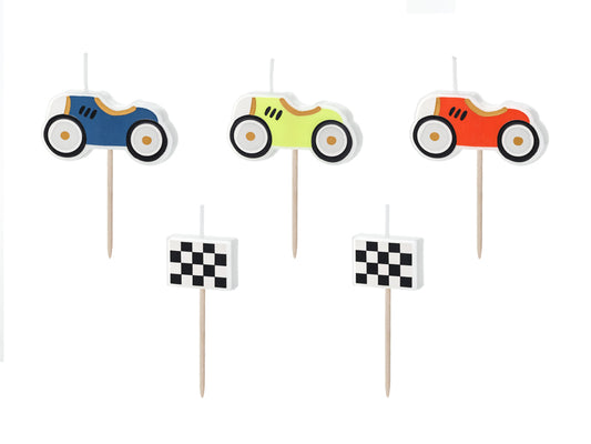 Racing Checkered Car Candles