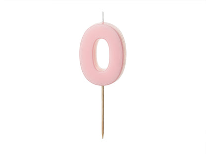 Pastel Pink Number Candles