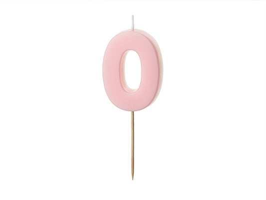 Pastel Pink Number Candles