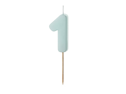 Pastel Blue Number Candles