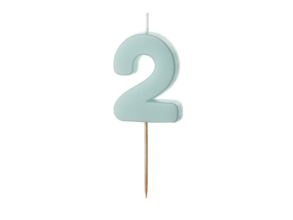 Pastel Blue Number Candles