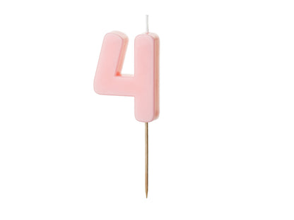 Pastel Pink Number Candles