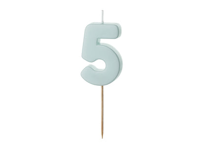 Pastel Blue Number Candles
