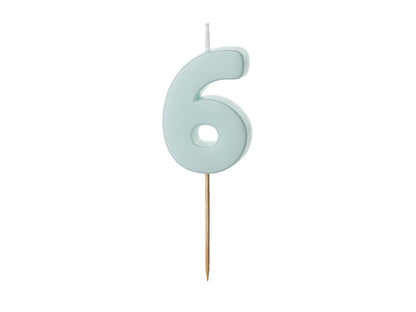 Pastel Blue Number Candles