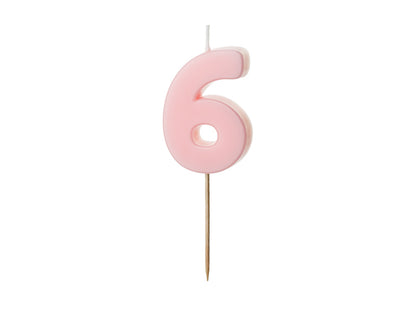 Pastel Pink Number Candles