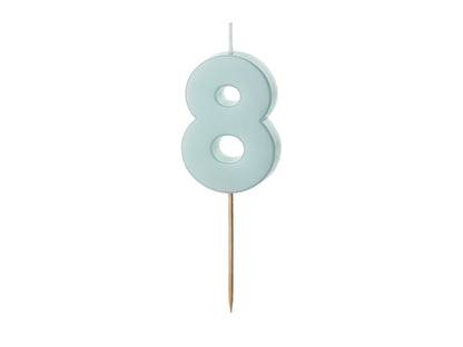 Pastel Blue Number Candles