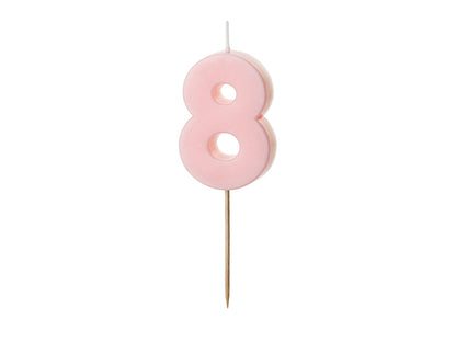 Pastel Pink Number Candles
