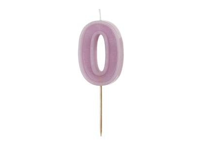 Violet Number Candles
