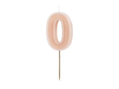 Dusty Rose Number Candles