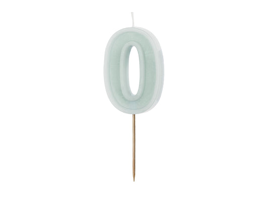 Light Pastel Blue Number Candles