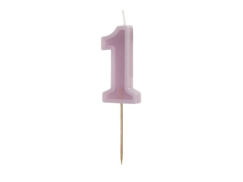 Violet Number Candles