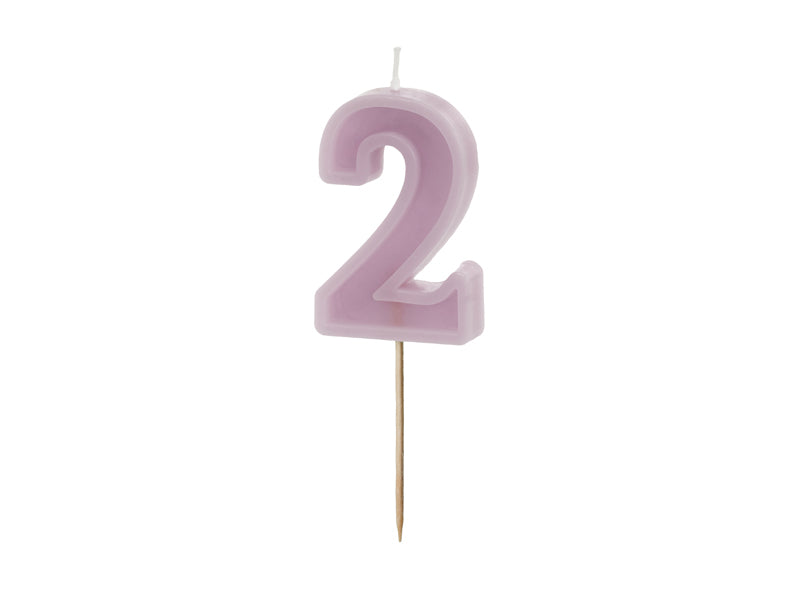 Violet Number Candles