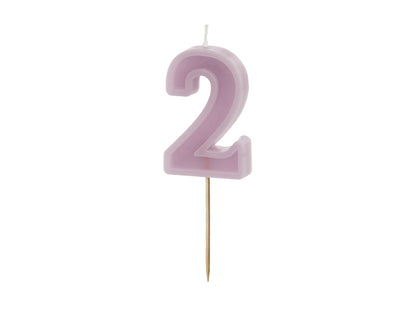Violet Number Candles