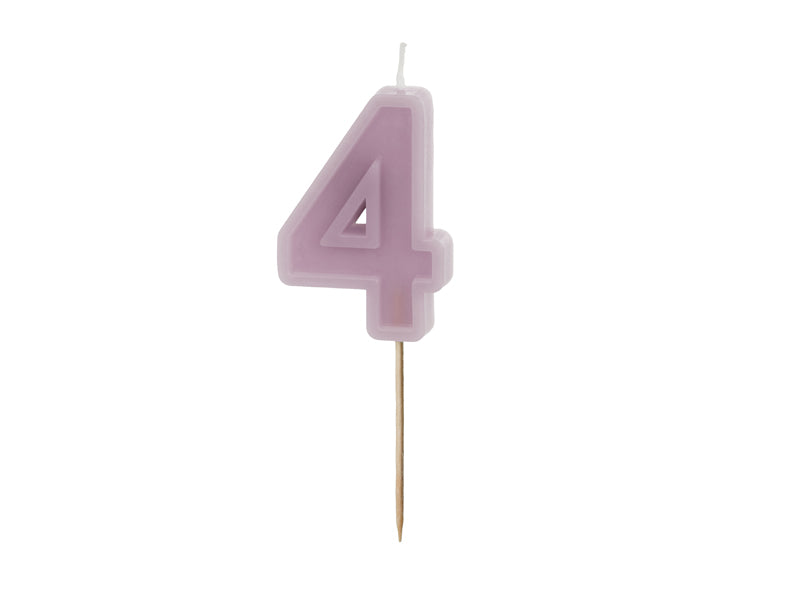Violet Number Candles