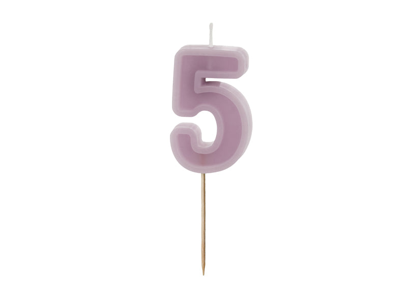 Violet Number Candles