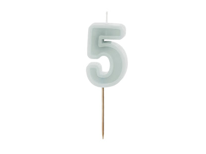 Light Pastel Blue Number Candles