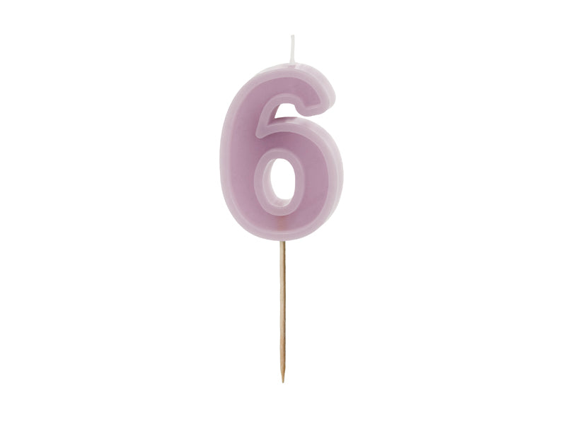Violet Number Candles