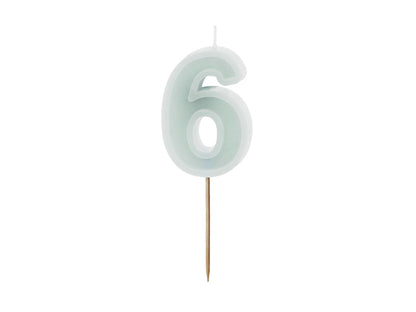 Light Pastel Blue Number Candles