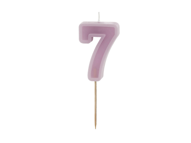 Violet Number Candles
