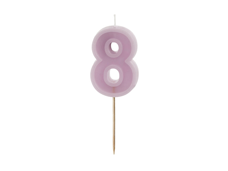 Violet Number Candles