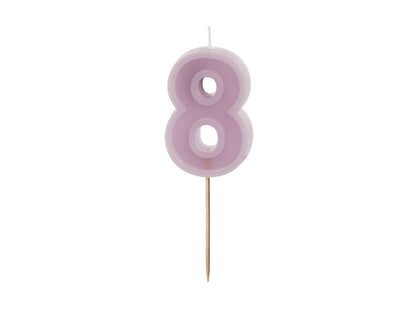 Violet Number Candles