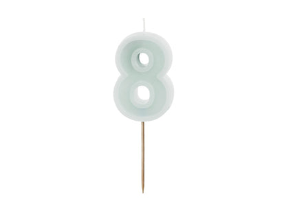 Light Pastel Blue Number Candles