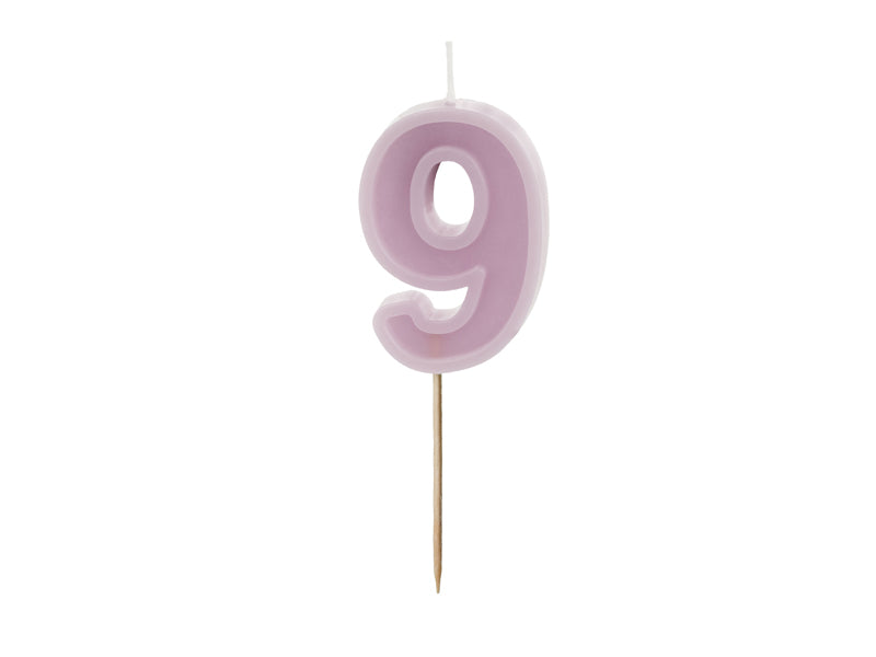 Violet Number Candles