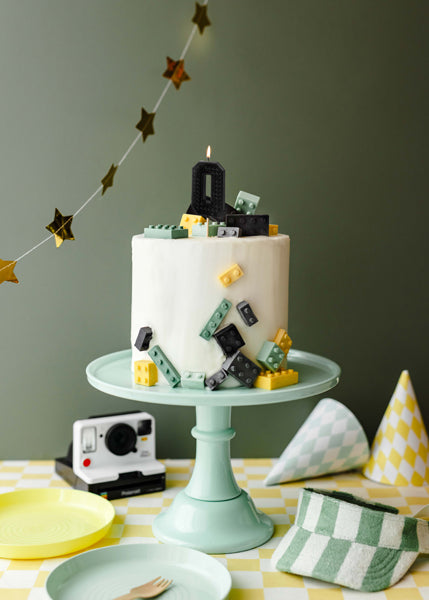Birthday candle Number 0 - black