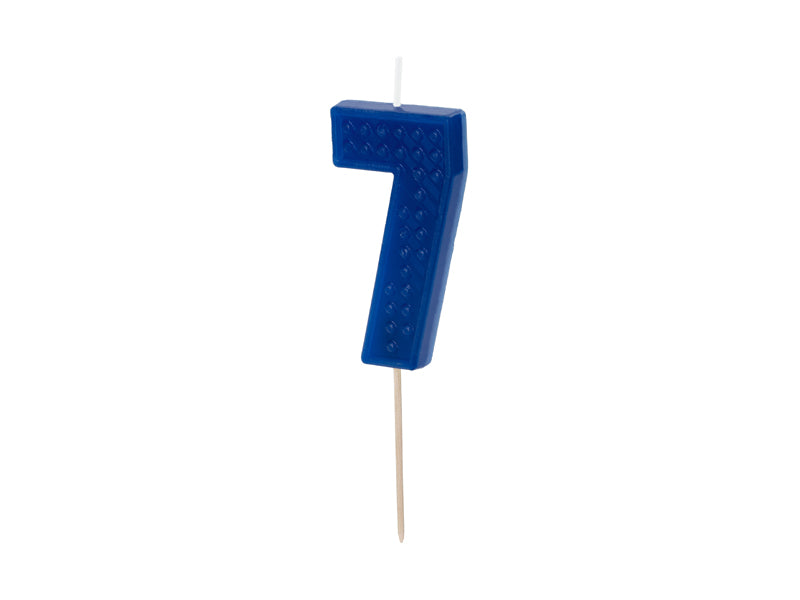 Birthday candle Number 7 - blue