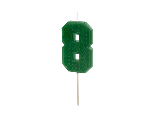 Birthday candle Number 8 - green