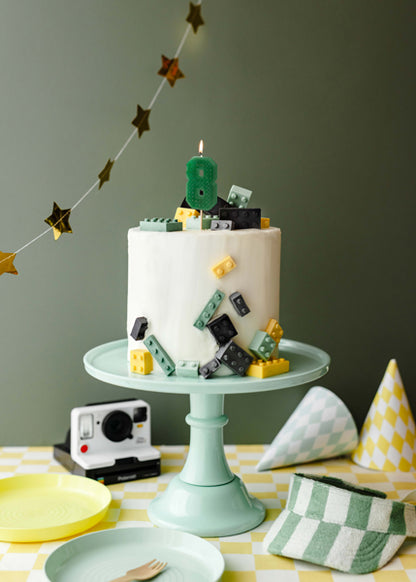 Birthday candle Number 8 - green