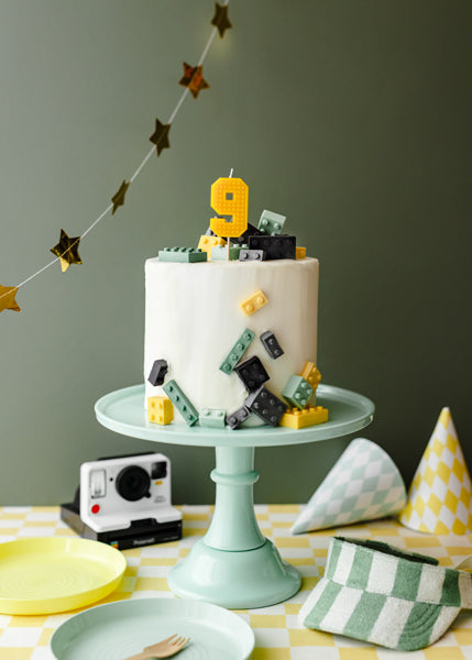 Birthday candle Number 9 - yellow