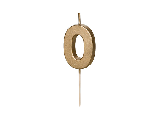 Mini Gold Numbered Candles