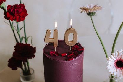 Mini Gold Numbered Candles