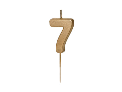 Mini Gold Numbered Candles