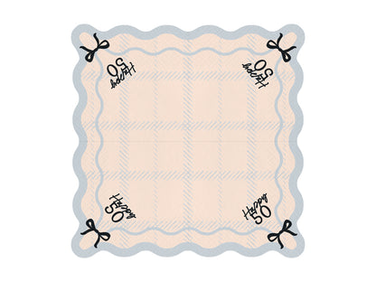 Happy 50th with Black Bow Napkins