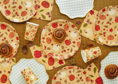Napkins Pumpkins and acorns - orange