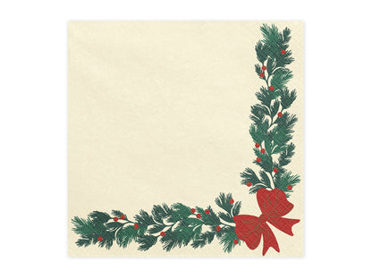 Napkins Christmas garland - beige