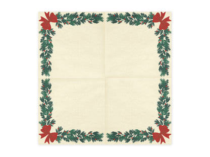 Napkins Christmas garland - beige