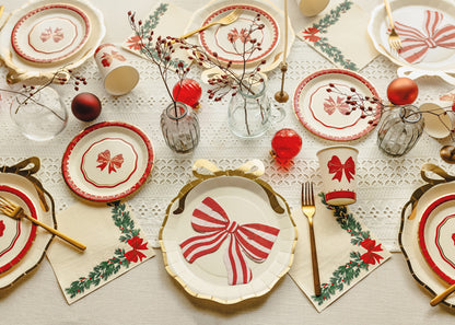 Napkins Christmas garland - beige