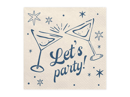 Napkins Let's party! - beige