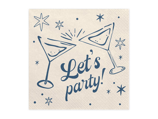 Napkins Let's party! - beige