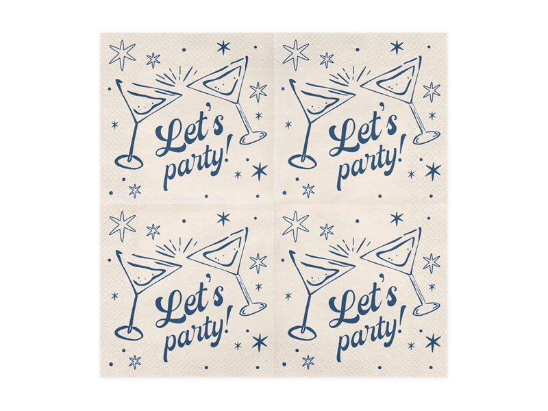 Napkins Let's party! - beige