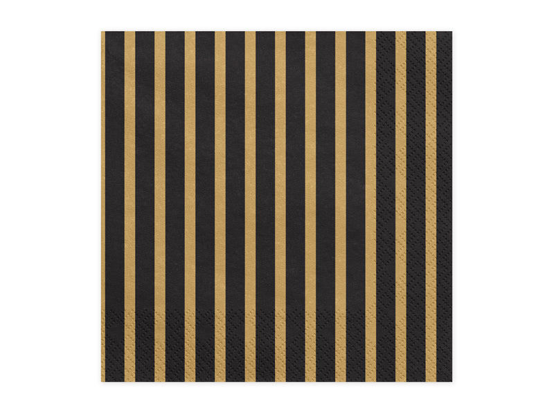 Napkins Stripes - gold