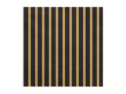Napkins Stripes - gold